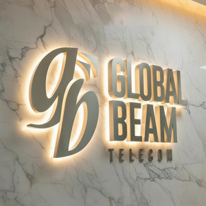 Business Luxury Custom 3D Logo <b>LED</b> Backlit <b>Sign</b> Gold Stainless Steel Illuminated Letters for Interior Wall Branding - Product Image 3