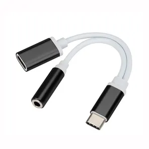 Mini Usb Type-C Audio Opladen Adapter 3.5Mm Koptelefoonaansluiting Type C Male Naar Vrouwelijke Met Opladen Converter