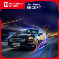 Bloc optique avant Full LED 12V 35W 6000K, feux de croisement/route, feux de jour (DRL) et clignotants, compatible avec Escort 2015-2018, pour mise à niveau avant de véhicule