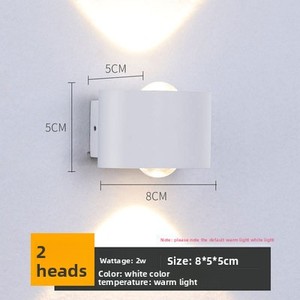 Super luminoso 6W telescopio in alluminio LED lampada da parete esterna impermeabile a doppia testa <span class=keywords><strong>per</strong></span> soggiorno camera da letto parete esterna - Product Image 6