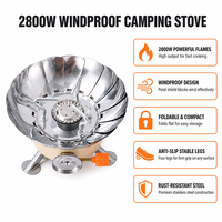 Réchaud de camping au butane portable OEM, pliable, coupe-vent, 2800W, pour pique-nique en extérieur, avec allumage, vente en gros
