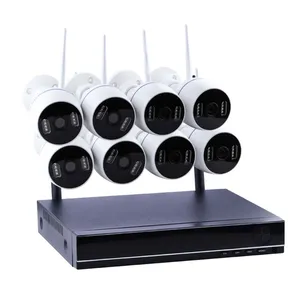 Toptan cctv 1080p 8 kanal-ETsoon NVR kiti 1080P P2P Video LCD kablosuz güvenlik kamera sistemi açık kapalı 1080p kablosuz Cctv Cctv Nvr kiti 8 kanallar