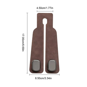 2 In 1 Auto Kopfstütze Haken Wildleder Rücksitz Rücken hängen Legierung Doppel haken Clip Halter Lagerung Auto Interieur Zubehör Universal - Product Image 6