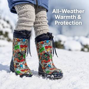 <span class=keywords><strong>Botas</strong></span> <span class=keywords><strong>de</strong></span> Lluvia para Niños 100% <span class=keywords><strong>de</strong></span> Caucho Natural con Cordón Ajustable, Zapatos Impermeables Ecológicos con Estampado <span class=keywords><strong>de</strong></span> Fútbol - Product Image 2