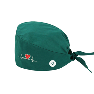 Cổ Phiếu Sẵn Sàng Chính Thức Y Tế Chà Cap Cotton <span class=keywords><strong>Tie</strong></span> Lại Phẫu Thuật Y Tá <span class=keywords><strong>Hat</strong></span> In Thêu Với Biểu Tượng Tùy Chỉnh Cho Phòng Khám Bệnh Viện - Product Image 6