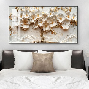 Cuadro de Porcelana de Cristal con Impresión HD Personalizada de Flores y Árboles, Pintura LED 5D con Diamantes para Comedor, Arte de Pared para Dormitorio, Decoración del Hogar, Sala de Estar - Product Image 6