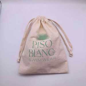 Reusable White Cotton Linen <b>Pouch</b> Soft Clothes Dust <b>Pouch</b> <b>Drawstring</b> Fabric Custom Logo Craft Bags - Product Image 2