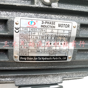 Moteur de pompe à huile triphasé Aeeh 112m 4 5hp 3.75kw 380v Utilisation industrielle - Product Image 4