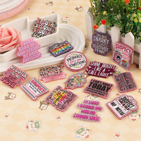 Breloques design à paillettes en plastique acrylique personnalisées Bobine d'insigne rétractable sans support Porte-badge et accessoires