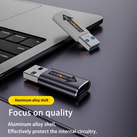 Adaptor QC 4.0 USB 3.1 ke PD Tipe-C, Adaptor USB-A ke USB-C Female dengan Output DC dan Proteksi Sirkuit Pendek untuk Laptop & Kamera