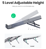 Support pour ordinateur portable UGREEN pour Macbook Air Pro, support vertical pliable en aluminium pour ordinateur portable, support pour tablette et téléphone Macbook Pro
