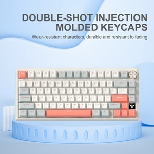 <span class=keywords><strong>Clavier</strong></span> mécanique 75 % USB avec 81 touches anti-ghosting, disposition personnalisée, fixation Gasket, éclairage et bouton rotatif, idéal pour le gaming (vente en gros) - Product Image 2