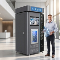 Kiosco Dispensador de Agua Independiente con Purificación por Ósmosis Inversa, Selección de Agua Fría, Caliente y a Temperatura Ambiente, Pago con Monedas, Tarjeta y Código QR, Monitoreo 4G