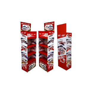 Retail Store Display <b>Stand</b> Foldable Corrugated Cardboard Rack Stackable Customizable Color for for Product Promotion - Product Image 5