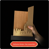 Nouvelle Médaille Trophée en Bois Massif Gravée, Résistante aux UV, Personnalisable pour Individus, Équipes, Employés Exceptionnels, Cérémonies Annuelles