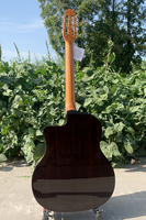 High Grade Vintage String Instrument Aiersi Brand Handmade Solid Cedar Top Rosewood Body D Sound Hole Glossy Gypsy Jazz Guitar