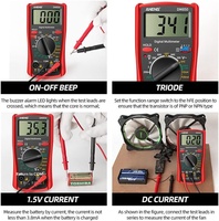 Multimètre numérique DM850 1999 points, testeur professionnel automatique de tension AC/DC, mesure de courant et de résistance, alimenté par batterie