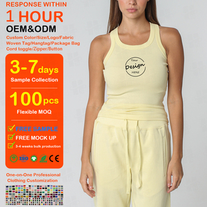 Bulk Custom Chain Embroidery 280Gsm Thick Form-Fitting Workout <b>Tank</b> Solid Color Basic Style Gym <b>Tank</b> <b>Top</b> <b>Women</b> - Product Image 1