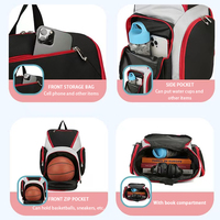 Sac à dos de basketball personnalisé pour équipe sportive avec nom, numéro et logo du joueur, pour l'école, la gym, l'entraînement, en tissu Oxford avec poche pour ballon