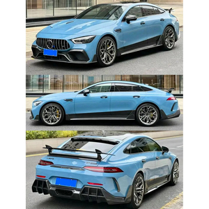 Kit de carrosserie large de Style SCL diffuseur de lèvre de pare-chocs avant arrière jupes latérales becquet pour <span class=keywords><strong>Mercedes</strong></span> Benz <span class=keywords><strong>AMG</strong></span> <span class=keywords><strong>GT</strong></span> 50 53 <span class=keywords><strong>63</strong></span> - Product Image 3