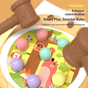 Jouet en plastique girafe Whack-A-Mole pour enfants, jeu de bureau interactif parent-enfant pour l'éveil et l'éveil mental des bébés - Product Image 2
