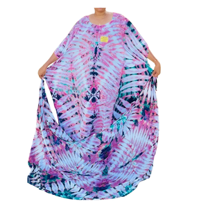 Premium Rayon Tie Dye Kimono <b>Beach</b> Cover-Up for Women Lace Decoration Direct from Indian Suppliers Wholesale Price - Product Image 1