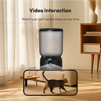 Elecpet pemberi makan hewan peliharaan cerdas, Dispenser makanan kucing otomatis 6L bertenaga AI dengan kontrol aplikasi pelacakan Laser 3 dalam 1 kamera 1080P 2