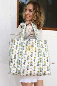 Monogram <span class=keywords><strong>กระเป๋า</strong></span><span class=keywords><strong>ผ้า</strong></span>คอตตอนสไตล์โบฮีเมียนย้อนยุค<span class=keywords><strong>กระเป๋า</strong></span>โท้ทใส่ของแบบโบฮีเมียน<span class=keywords><strong>ลาย</strong></span><span class=keywords><strong>ดอกไม้</strong></span>กระเป๋าโท้ทใส่ของเพื่อนเจ้าสาว - Product Image 2