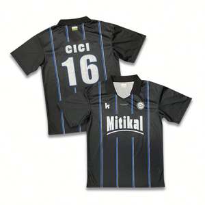 เสื้อฟุตบอลแขนสั้นแบบยูนิเซ็กซ์ คุณภาพสูง ระบายอากาศได้ดี ออกแบบเองได้ตามสั่ง ขายส่ง - Product Image 4