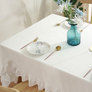 <span class=keywords><strong>Servilletas</strong></span> <span class=keywords><strong>de</strong></span> Lino Natural Personalizadas, 55% Lino, 45% Algodón, Mantel <span class=keywords><strong>de</strong></span> Lino con Volantes, Mantel Individual para Cena - Product Image 2
