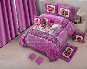 Juego <span class=keywords><strong>de</strong></span> Ropa <span class=keywords><strong>de</strong></span> Cama <span class=keywords><strong>de</strong></span> Lujo <span class=keywords><strong>de</strong></span> 12 Piezas con Mantas Raschel y Cortinas a Juego, Tejido <span class=keywords><strong>de</strong></span> Punto Estampado al por Mayor, <span class=keywords><strong>Manta</strong></span> con Peso <span class=keywords><strong>de</strong></span> 10 kg - Product Image 5