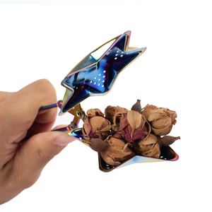 Riutilizzabile Forma di Stella di Titanio Placcato All'ingrosso In Acciaio Inox Infusi di Tè con il Sorriso - Product Image 5