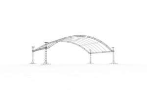 Système de toiture en treillis arqué en aluminium 6061-T6, grande portée, pour scène et <span class=keywords><strong>portique</strong></span> de concert en extérieur - Product Image 2