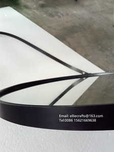 Bán Buôn Giá Rẻ Trang Trí Tường Tròn Gương, Đen Khung Kim Loại Gương Với Dây Da 50Cm, 55Cm, 60Cm - Product Image 5