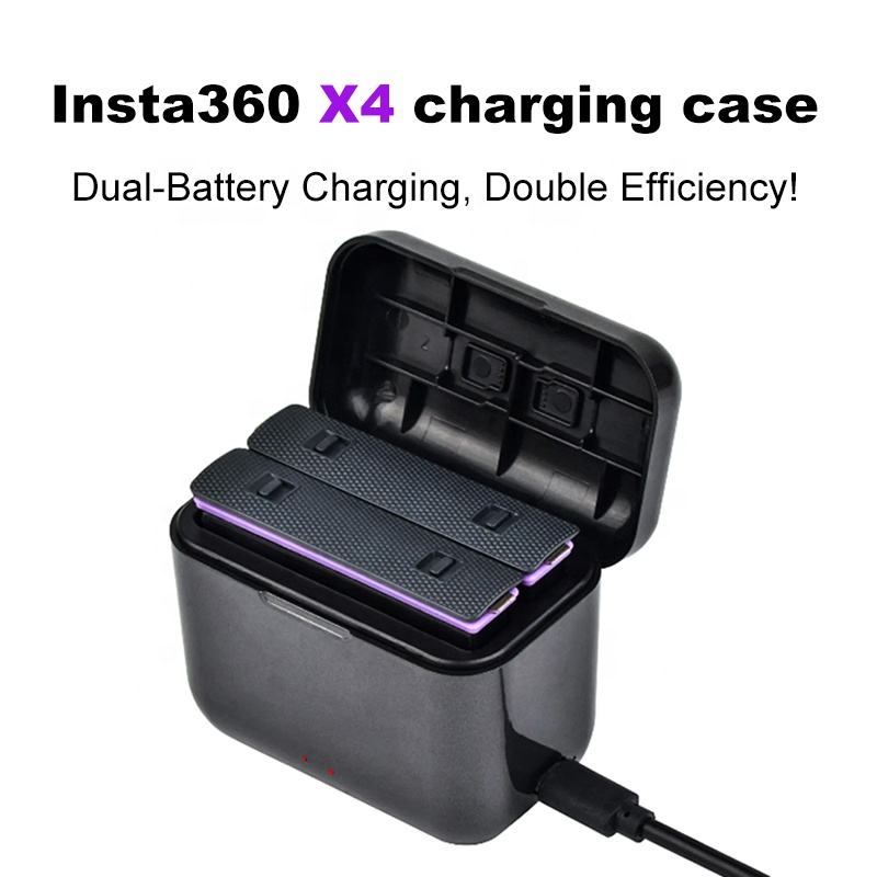3.85V 2500mAh USB-C Quick Charge Hub Kit Rechargeable Lithium Battery for Insta 360 X4 Camera Sports Camera Accessories