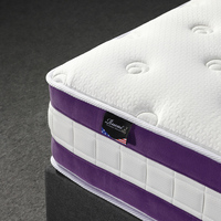 Neues Design Hybrid King Queen Size Taschen feder matratze 5*6 FT mit Natur latex Memory Akustik schaum für Hotel Pack In Box