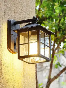 Avlu manzara duvar lambası için güneş cadde ve bahçe aydınlatma açık su geçirmez LED duvar lambası