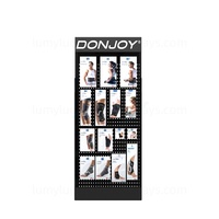 Support d'affichage en métal durable sur pied avec crochets, support de rangement pour équipement de gym et articles de sport pour suspendre des produits