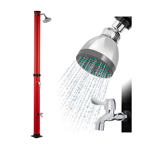 Douche solaire de jardin CYEN de haute qualité, 20L, en PVC, pour <span class=keywords><strong>piscine</strong></span> et jardin, noire et rouge - Product Image 5