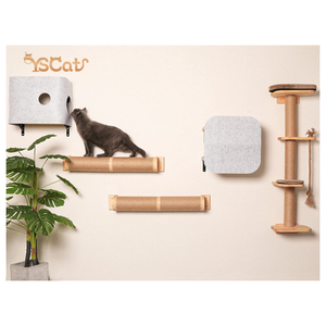 Terbaik ramah lingkungan merek YSCat pohon kucing kayu dinding <span class=keywords><strong>Scratcher</strong></span> Self-Grooming <span class=keywords><strong>Post</strong></span> untuk hewan Sisal Jute bahan untuk - Product Image 1
