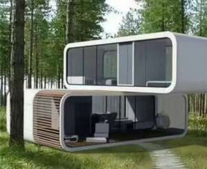 Cabine en acier extensible <span class=keywords><strong>de</strong></span> 40 pieds, type Apple Cabin, à double étage, pour usage hôtelier, avec ambiance capsule spatiale - Product Image 3