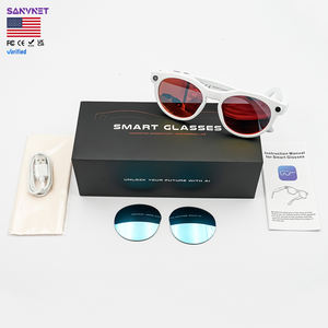 Gafas Inteligentes con IA y Cámara 4K de 8MP, Doble Lente, Micrófono <span class=keywords><strong>Dual</strong></span> con Reducción de Ruido, Traducción por IA y Grabación de Video, Gafas de Sol Deportivas, Disponibles en EE. UU. - Product Image 1