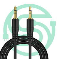 Câble AV 3,5 mm noir coaxial stéréo audio-vidéo avec gaine en PVC, longueur 1,5 m, pour lecteur VCD et décodeur – Vente directe usine