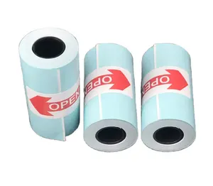 Continuous Thermal label sticker 57x30mm rewind roll white Glossy Printable Self-adhesive barcode roll