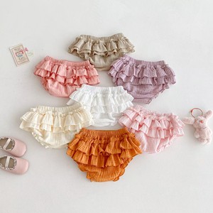 Cubrecuerpo de algodón <span class=keywords><strong>con</strong></span> <span class=keywords><strong>volantes</strong></span> para bebés, braguitas tipo bloomers para niñas pequeñas - Product Image 1