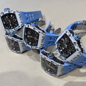 Luxury Automatic Skeleton <b>Watch</b> 3503, Carbon Fiber Barrel Case, Outdoor Sports, Butterfly Tourbillon, <b>Mechanical</b> Wristwatch - Product Image 2