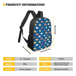 Sac à dos pour enfants Sublimation Monster Truck Cars Cars Toddler Sac à dos pour garderie <span class=keywords><strong>Voyage</strong></span> Préscolaire Bookbags pour garçons filles - Product Image 3