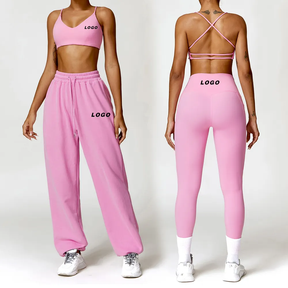 Ropa Deportiva Mujer Tendencia 2023 Tenue De Sport Femme Fitnessアクティブウェアツーピースワークアウトヨガセットフィットネス女性