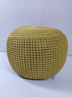 Pouf de sol design japonais moderne personnalisé, tissage en corde et cœur gonflable, ottoman de rangement pliable et portable pour salon