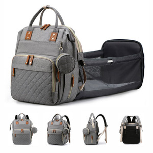Mochila <span class=keywords><strong>de</strong></span> maternidad transfronteriza, <span class=keywords><strong>cuna</strong></span> portátil para bebé, bolsas <span class=keywords><strong>de</strong></span> almacenamiento multifuncionales, mochila <span class=keywords><strong>de</strong></span> exterior para madre y bebé con USB, venta al por mayor - Product Image 2